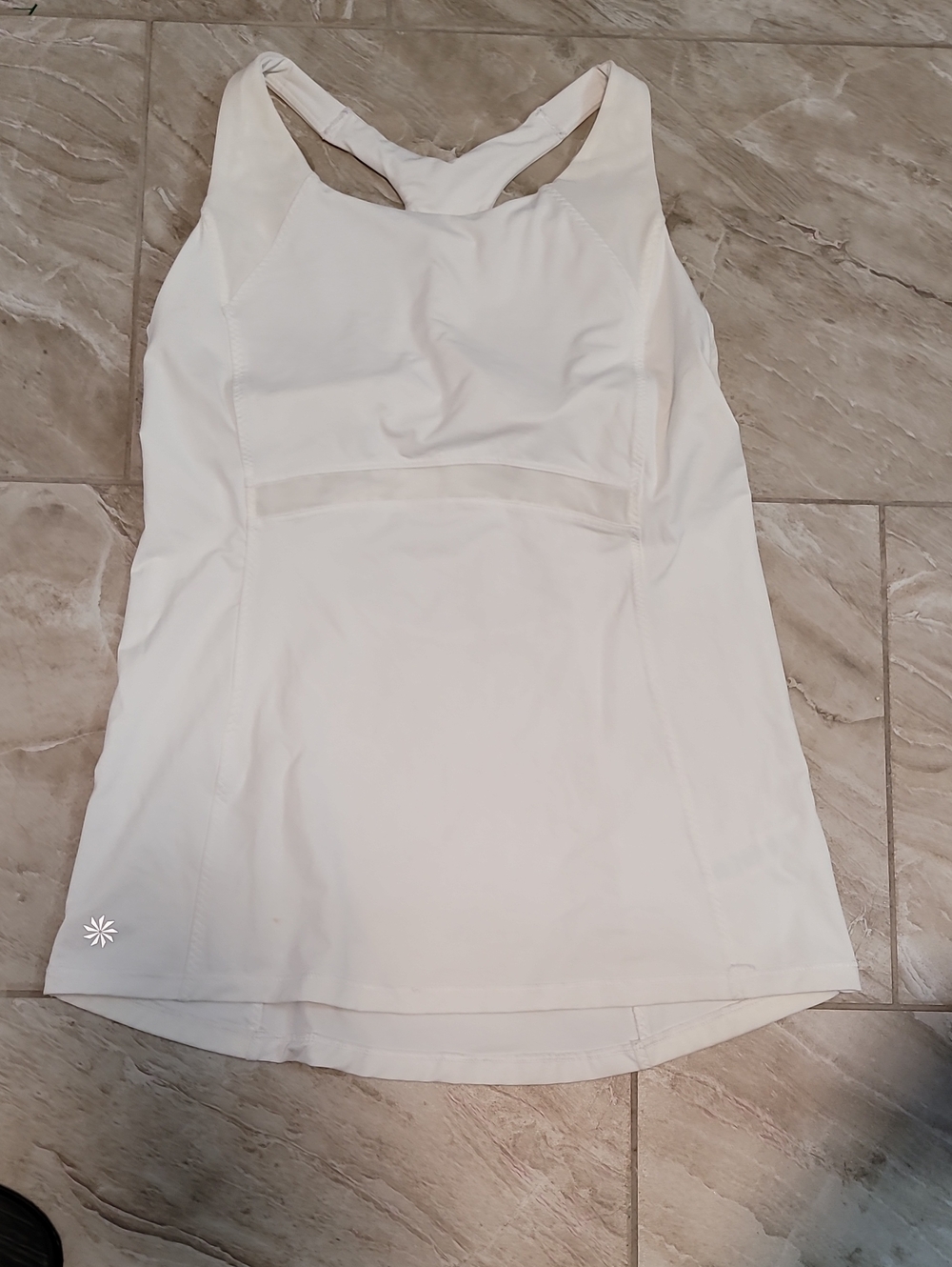 Athleta White Racerback Tank Top